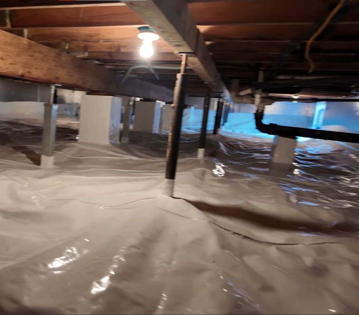 Before and after crawl space encapsulation Hiram Georgia